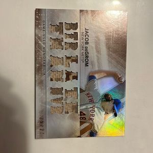 JACOB DeGrom jersey baseball card